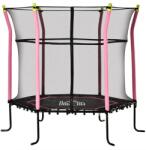 art Trambulina copii 3-10 ani, 161x163 cm, cu plasa protectie, negru si roz, max 60 kg GartenVIP DiyLine (AR121436)
