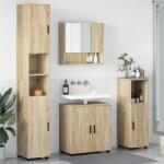 vidaXL Set de mobilier pentru baie Pe perete 4 pcs Stejar Sonoma GartenMobel Dekor (3392965)