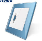 LIVOLO Priza cu mufa VGA mama Livolo cu rama din sticla SmartElectro IntelligentHouse (VL-C791VG1-19)