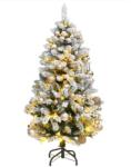 vidaXL Brad Craciun artificial articulat cu 150 LED-uri/globuri 120 cm GartenMobel Dekor (3210097)