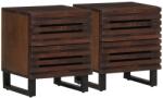 vidaXL Noptiere, 2 buc. , 40x34x46 cm, lemn masiv de acacia GartenMobel Dekor (377431)