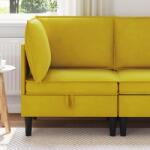 vidaXL Sofa cu Depozitare Galben Catifea GartenMobel Dekor (42027083) Canapea