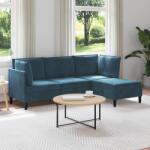 vidaXL Set de mobilier pentru living cu perna 4 pcs albastru Catifea GartenMobel Dekor (3413770)