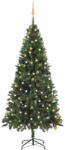 vidaXL Brad Craciun pre-iluminat artificial set globuri, verde, 210 cm GartenMobel Dekor (3077798)