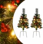 vidaXL Brazi artificiali Craciun pre-iluminati de alee 2 buc 76 cm PVC GartenMobel Dekor (332835)