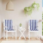 vidaXL Perne de scaun cu spatar mic 2 buc. albastru & alb textil dungi GartenMobel Dekor (361319)