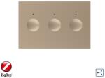 LIVOLO Modul intrerupator triplu cap scara / cap cruce cu touch Livolo, protocol ZigBee, standard Italian, Serie noua SmartElectro IntelligentHouse (C9-VL-FC3SZ-3AP)