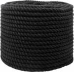 vidaXL Sfoara Negru 1, 2 x 1, 2 x 5000 cm Bumbac GartenMobel Dekor (42011814)