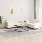 vidaXL Set canapea 2 piese, crem, catifea GartenMobel Dekor (3201982) Canapea