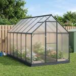 vidaXL Sera de gradina cu usa Antracit 183, 5 x 363, 5 x 207 cm GartenMobel Dekor (3433044)