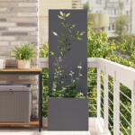 vidaXL Ghiveci de Gradina cu Panou Decorativ Antracit 50 x 140 cm GartenMobel Dekor (876478)