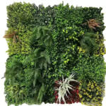  Panou verde artificial 100x100 cm, frunzis decorativ realist pentru perete (AT1CT-SH1A-DRST-PV06/100x100)