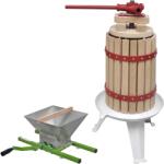 vidaXL Set de presa si zdrobitor de fructe & vin, 2 piese GartenMobel Dekor (277148)