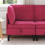 vidaXL Sofa cu Depozitare Rosu Vin Catifea GartenMobel Dekor (42027081) Canapea