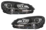 KITT Lightning Faruri LED pentru VW Golf 6 VI 2008-2012, GTI Look, DRL, negre (SWV32DLGXB)