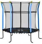 art Trambulina copii 3-10 ani, 185x160 cm, cu plasa protectie, negru si albastru, max 60 kg GartenVIP DiyLine (AR121412)