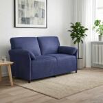 vidaXL Canapea cu 2 locuri Albastru Politie 158 x 83 x 95 cm Catifea GartenMobel Dekor (42033965) Canapea