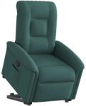 vidaXL Fotoliu rabatabil ridicare pe verticala, verde închis, textil GartenMobel Dekor (3303260)