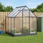 vidaXL Sera de gradina cu usa Antracit 183, 5 x 183, 5 x 207 cm GartenMobel Dekor (3433041)