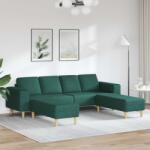 vidaXL Canapea pentru living 3 pcs Verde închis Poliester GartenMobel Dekor (3335116) Canapea