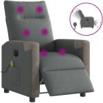 vidaXL Fotoliu electric de masaj rabatabil, gri închis, textil GartenMobel Dekor (3324086)