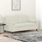 vidaXL Canapea cu 2 locuri cu pernute, crem, 140 cm, catifea GartenMobel Dekor (3200889) Canapea