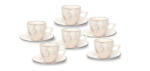Tognana Set ceai ceramica 6 cesti cu farfurii, 200 ml, Tognana StayLouis (28621) Serviciu de masa