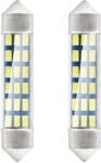 AMiO Set 2 becuri auto LED AMiO C5W Festoon 41mm 12V, 18 SMD 3014, alb rece (AM01092)