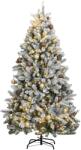 vidaXL Brad Craciun artificial articulat cu 300 LED-uri/globuri 240 cm GartenMobel Dekor (3210140)