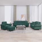 vidaXL Set canapea cu perne, 4 piese, verde închis, catifea GartenMobel Dekor (3202202) Canapea