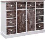 vidaXL Dulap cu 10 sertare, maro, 113 x 30 x 79 cm, lemn GartenMobel Dekor (284174) Comoda
