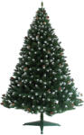 Regal Brad Artificial de Craciun Mont-Blanc Verde cu Conuri Naturale si Varfuri Albe 180cm (245-180)