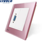 LIVOLO Priza cu mufa VGA mama Livolo cu rama din sticla SmartElectro IntelligentHouse (VL-C791VG1-17)