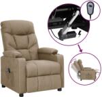 vidaXL Fotoliu rabatabil electric, gri taupe, material textil GartenMobel Dekor (3098823)