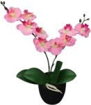 vidaXL Planta artificiala orhidee cu ghiveci, 30 cm, roz GartenMobel Dekor (244422)
