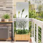 vidaXL Panou Decorativ de Gradina Argintiu 50 x 140 cm Otel inoxidabil GartenMobel Dekor (876277)