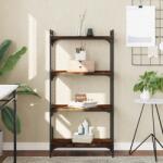 vidaXL Biblioteca 4 niveluri stejar afumat 60x30x120 cm lemn prelucrat GartenMobel Dekor (837654) Biblioteca