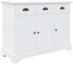 vidaXL Servanta cu 3 usi, 105 x 35 x 77, 5 cm, MDF si lemn de pin GartenMobel Dekor (245754) Comoda