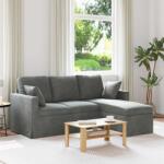 vidaXL Canapea Gri închis 198 x 134 x 80 cm Catifea GartenMobel Dekor (42024450) Canapea
