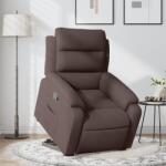 vidaXL Fotoliu rabatabil cu ridicare pe verticala, maro închis, textil GartenMobel Dekor (3204985)