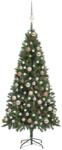 vidaXL Brad Craciun artificial pre-iluminat globuri/conuri pin, 180 cm GartenMobel Dekor (3077845)