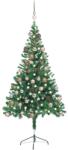 vidaXL Brad de Craciun pre-iluminat cu globuri, 150 cm, 380 de ramuri GartenMobel Dekor (3077574)
