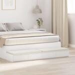vidaXL Sertare pentru pat Alb 160 x 36, 5 x 16, 5 cm Lemn compozit GartenMobel Dekor (866971)