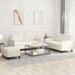 vidaXL Set de canapele, 3 piese, crem, catifea GartenMobel Dekor (3201992) Canapea