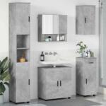 vidaXL Set de mobilier pentru baie cu sertar 5 pcs Gri din beton GartenMobel Dekor (3392996)