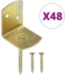 vidaXL Console pentru panou gard, forma L, 48 buc. , metal galvanizat GartenMobel Dekor (145506)