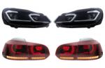 KITT Faruri LED si stopuri Full LED pentru VW Golf 6 (2008-2013) G7.5 Look Silver (COHLVWG6FSRSFW)