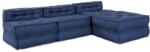 vidaXL Fotolii puf modulare, 4 buc. , indigo, textil GartenMobel Dekor (3315089)