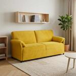 vidaXL Sofa cu 3 locuri Galben 198 x 83 x 95 cm Catifea GartenMobel Dekor (42033974) Canapea