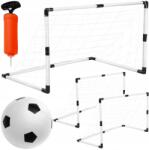 Kruzzel Set Porti de Fotbal 2-in-1 cu Plasa, Minge si Pompa pentru Umflat Incluse (6729)